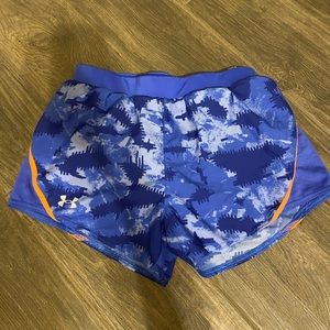 Blue tie dye athletic shorts